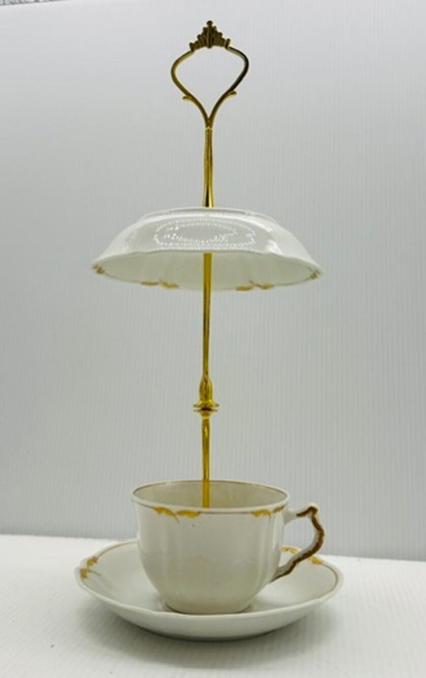Vintage Teacup Bird Feeder Handmade Garden Decor
